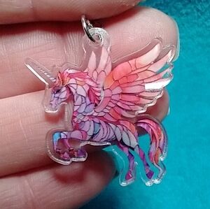 Cute unicorn wire dangle earrings pink blue purple multicolor colorful
